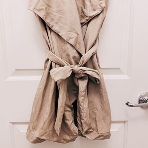 Artisan NY sleeveless trench coat vest wrap S